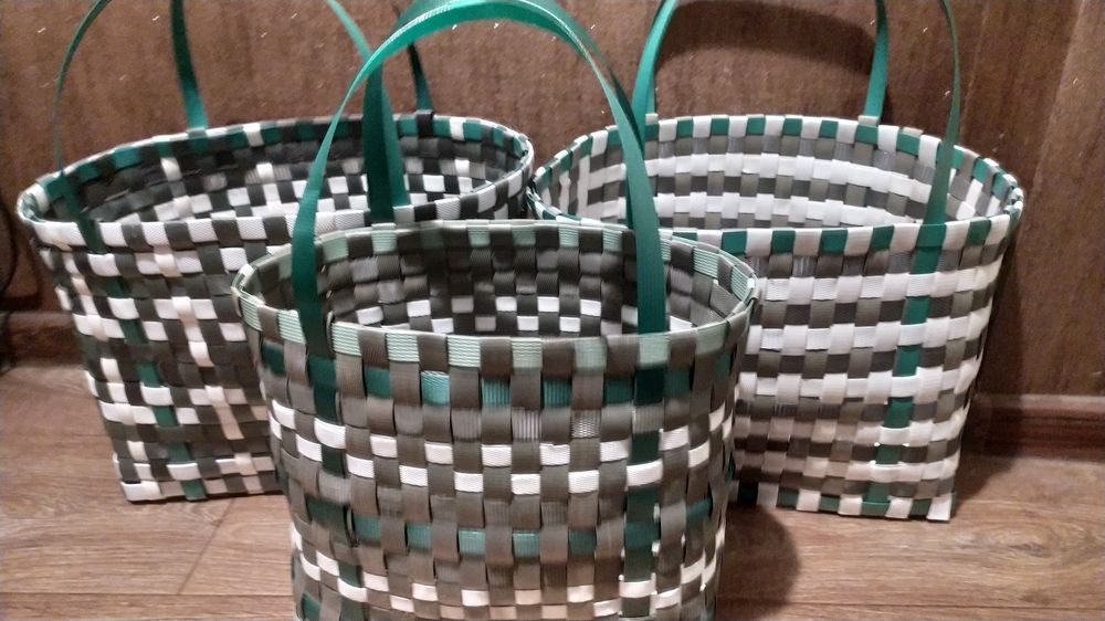 Плетені корзини для покупок