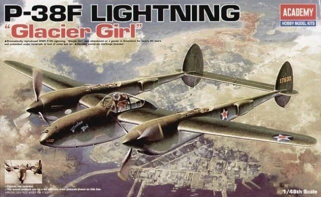 Academy 12208  P-38F Lighting Glacier Girl 1/48 model do sklejania