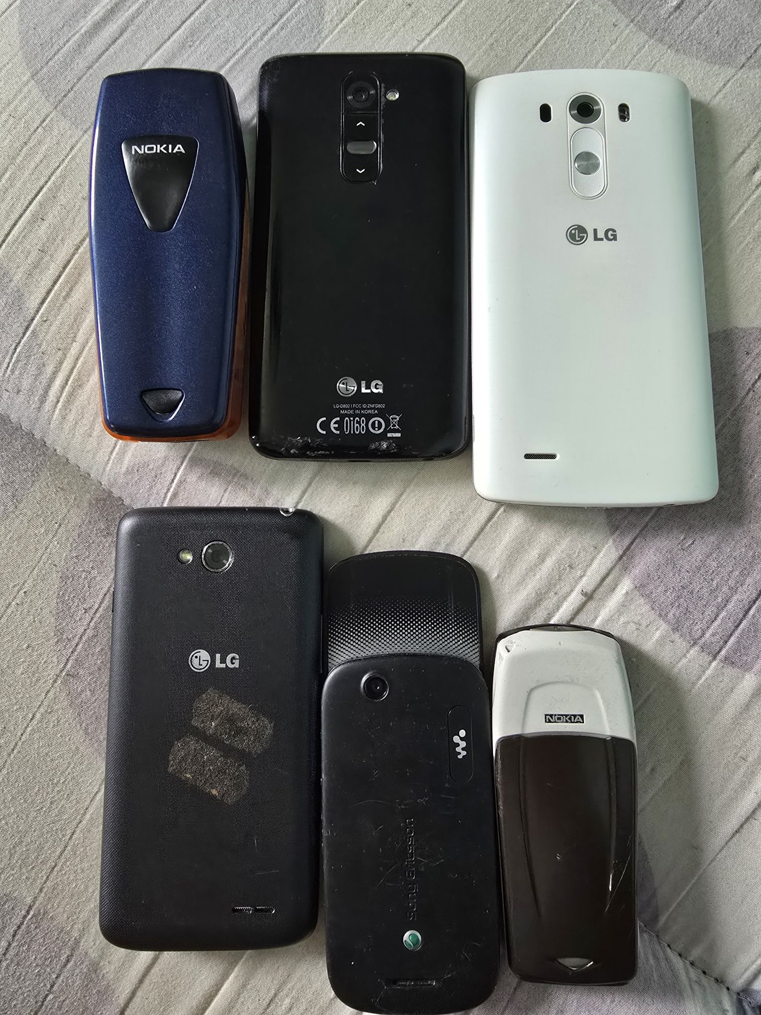 Stare telefony niesprawne uszkodzone na części lg nokia sony samsung