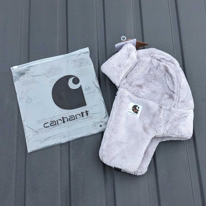 Вушанка Carhartt WIP, ушанка кархарт, шапка carhartt, хутряна вушанка