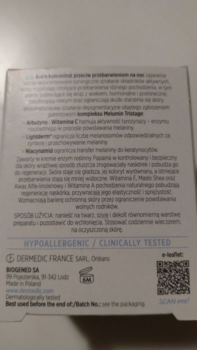 Dermedic MELUMIN Anti Ageing Krem koncentrat na przebarwina