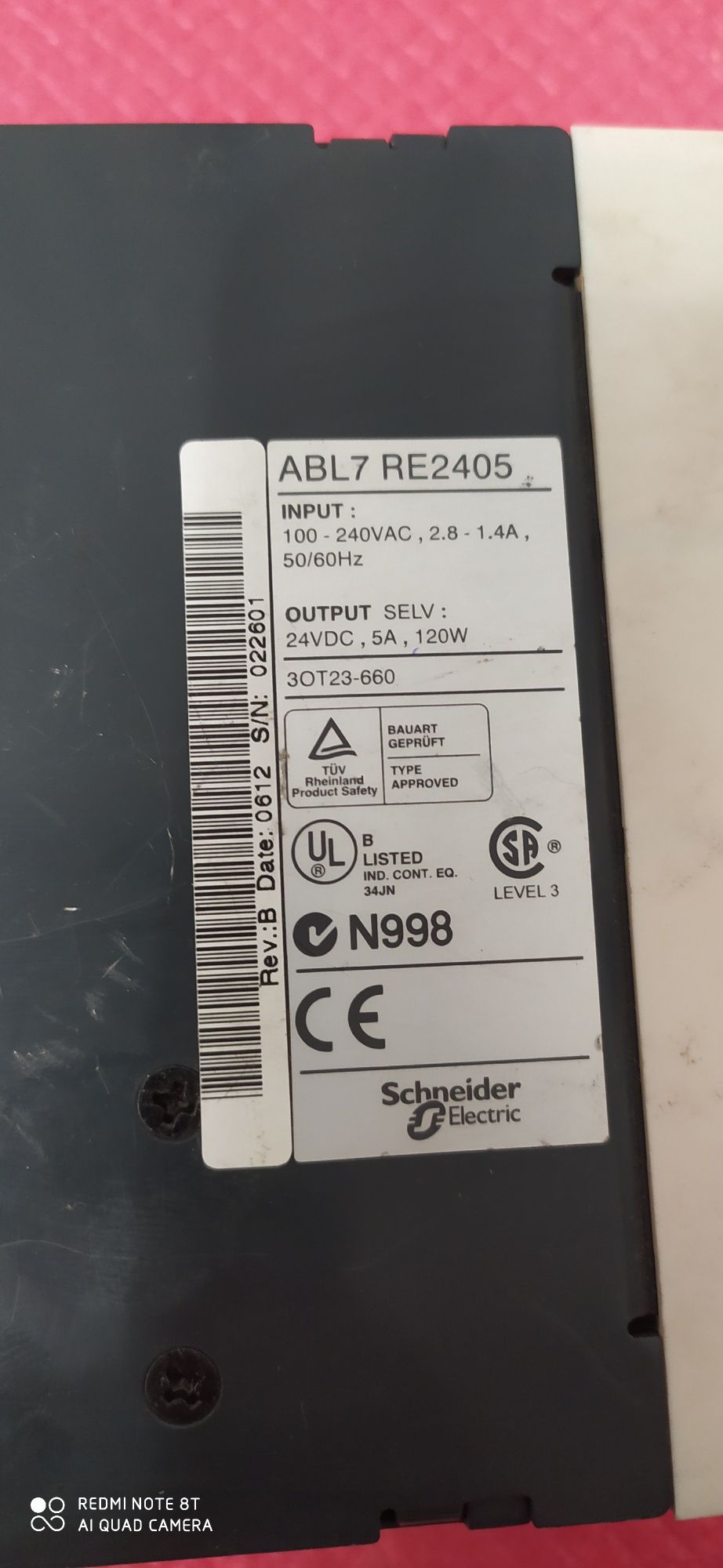 Шнайдер импульсный источник питания ABL7 RP2405 24 В 5А 120 Вт