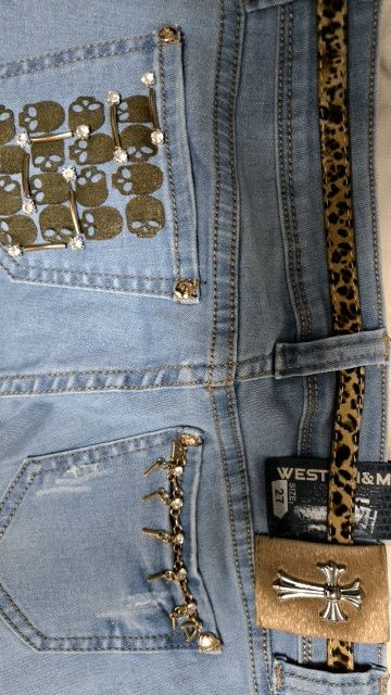 OKAAAZJA! Spodnie jeansy z ozdobami. Nowe. Mam roz. od 36 do 40