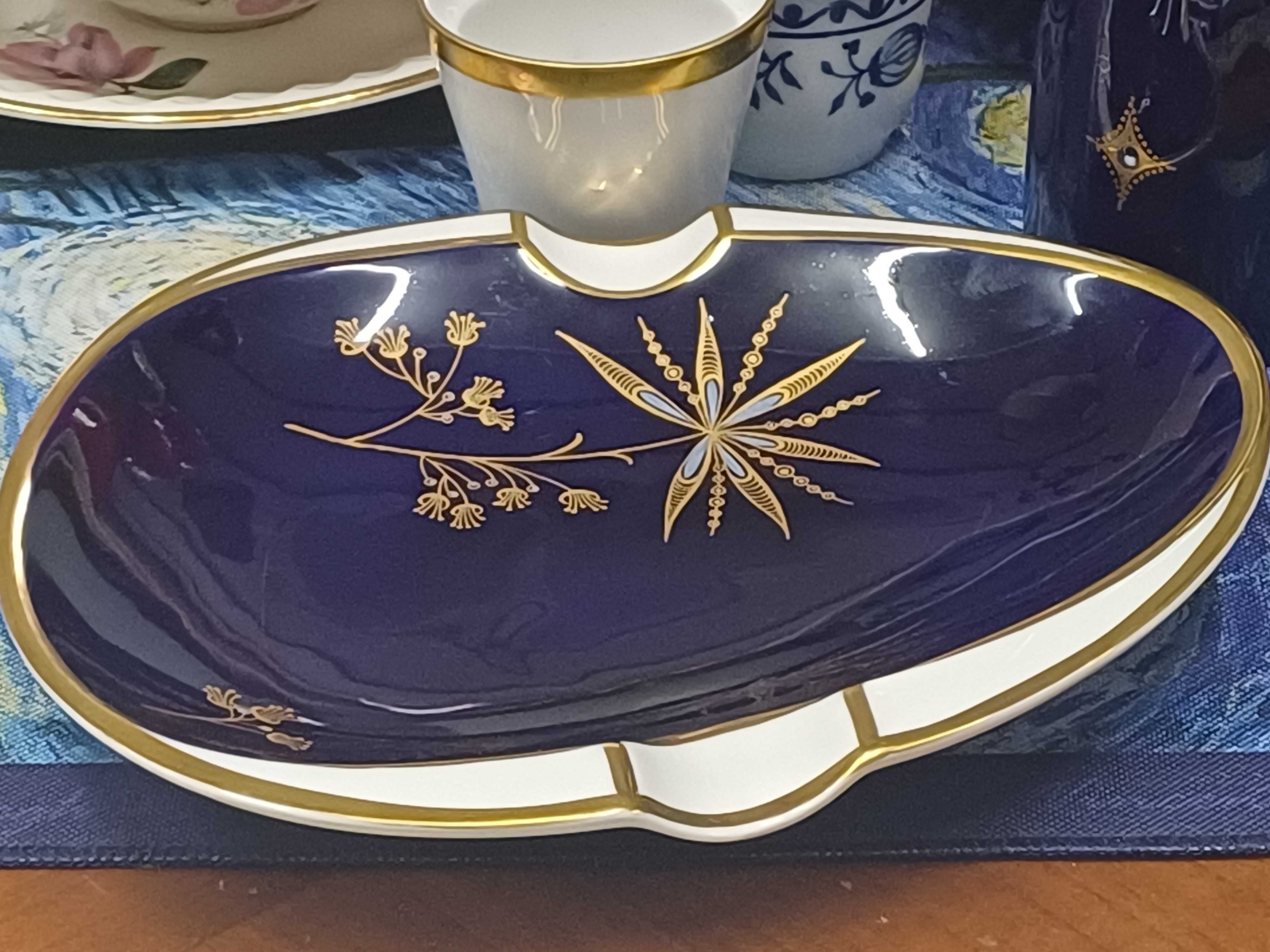 Popielnica na cygaro porcelana Weimar Astor Echt Kobalt (P.136)