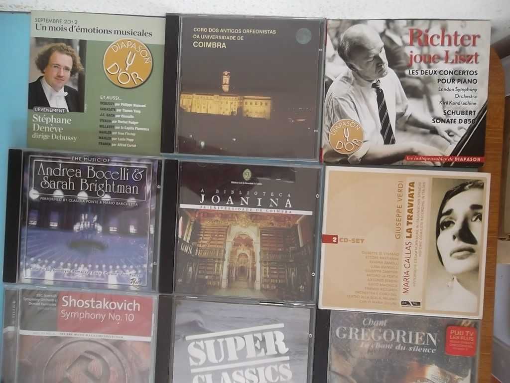 11 CDs música clássica, canto gregoriano, etc