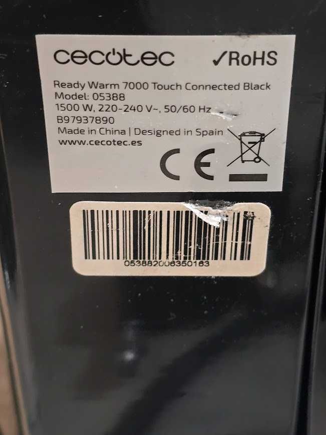 Cecotec  Grzejnik olejowy 7 ELEMENTÓW  1500w Czarny Wi-Fi