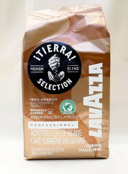 Кофе в зёрнах Lavazza Tierra selection, 1 кг. Зернова кава
