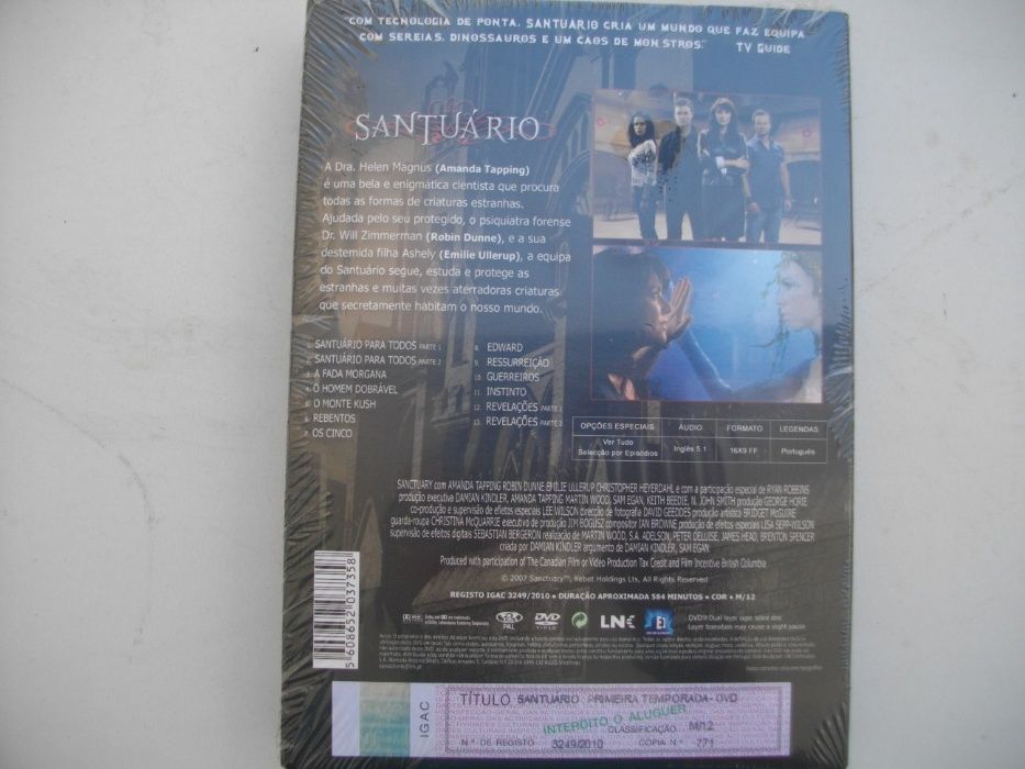 Série 1: Santuário em DVD (novo)