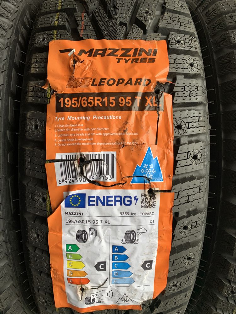 (10шт) нові 195/65R15 Mazzini Ice Leopard (95T XL) зимові шини