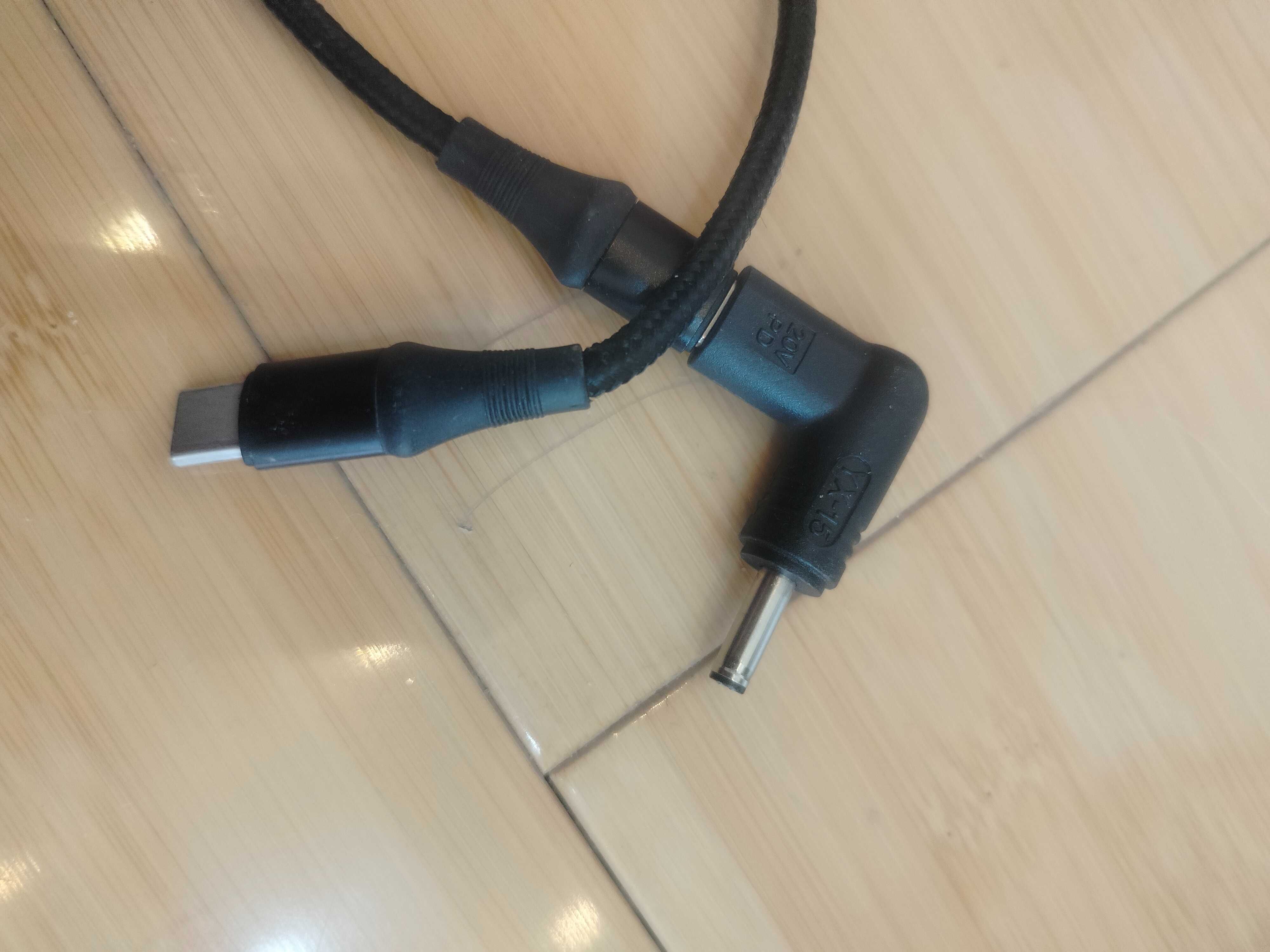 Кабель питания от Power банка в ноутбук USB Type C
