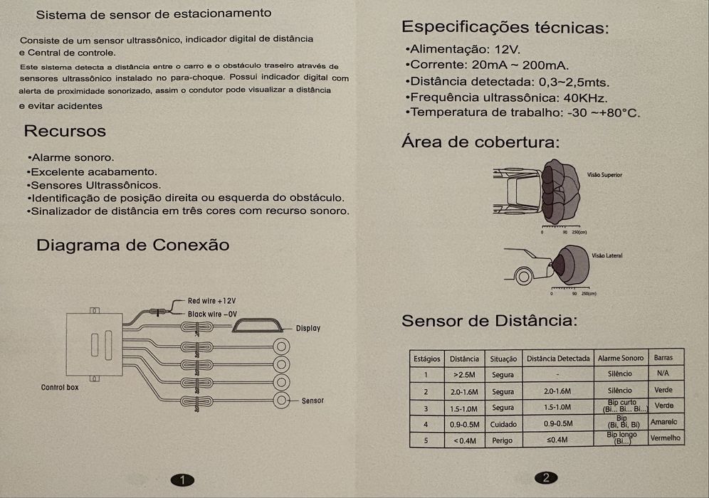 Sensores de Parqueamento