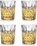 Szklanki do Whisky Whiskey Koniaku Burbona AMISGLASS 300 ml Zestaw 4x
