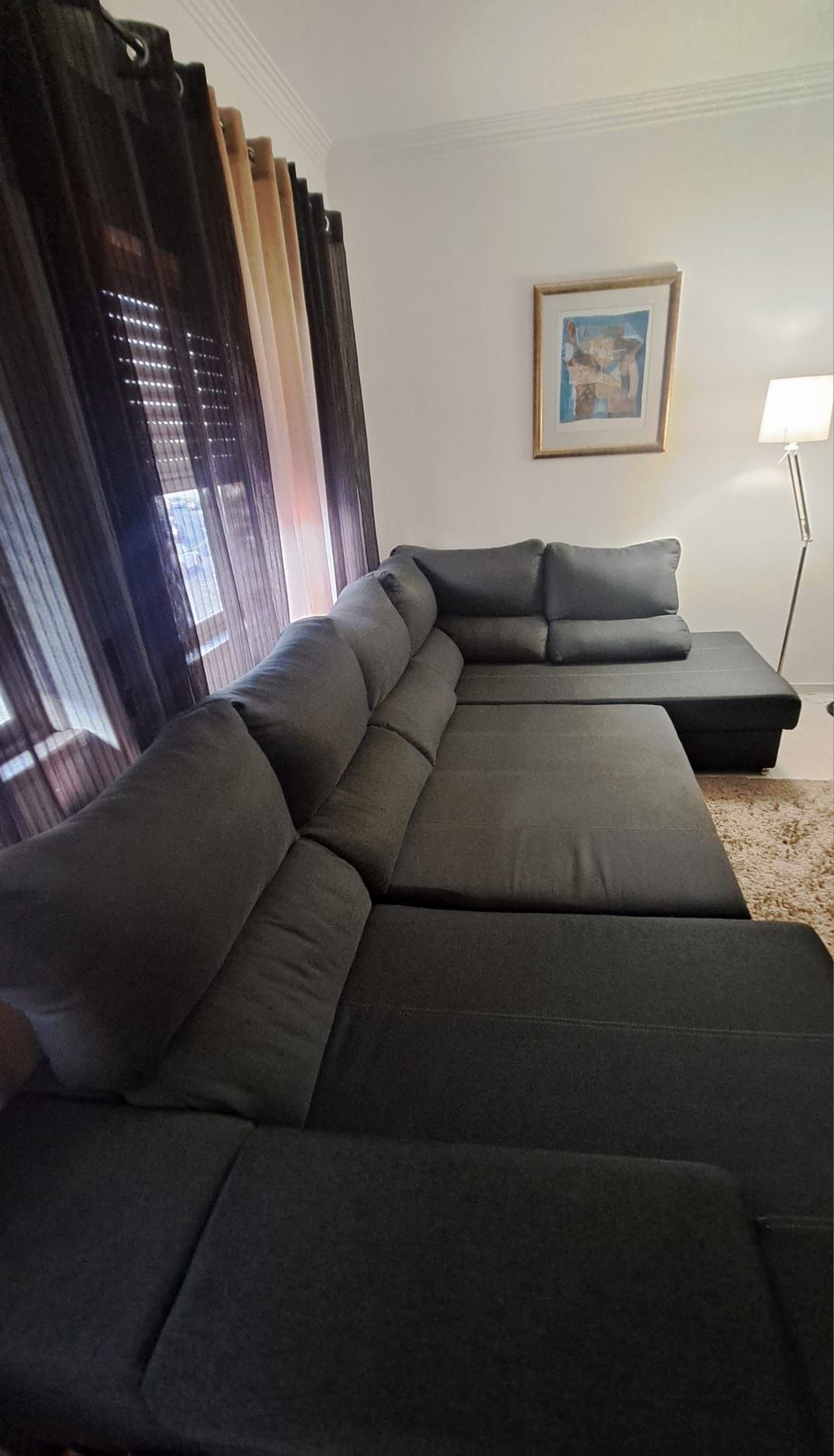Sofá de canto com cama 5 lugares BARI XXL lado direito