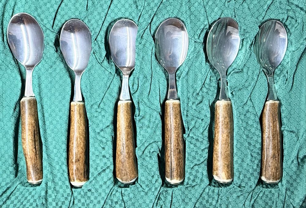 Эксклюзивные столовые приборы натуральный рог ABS Rostfrei мотив охота