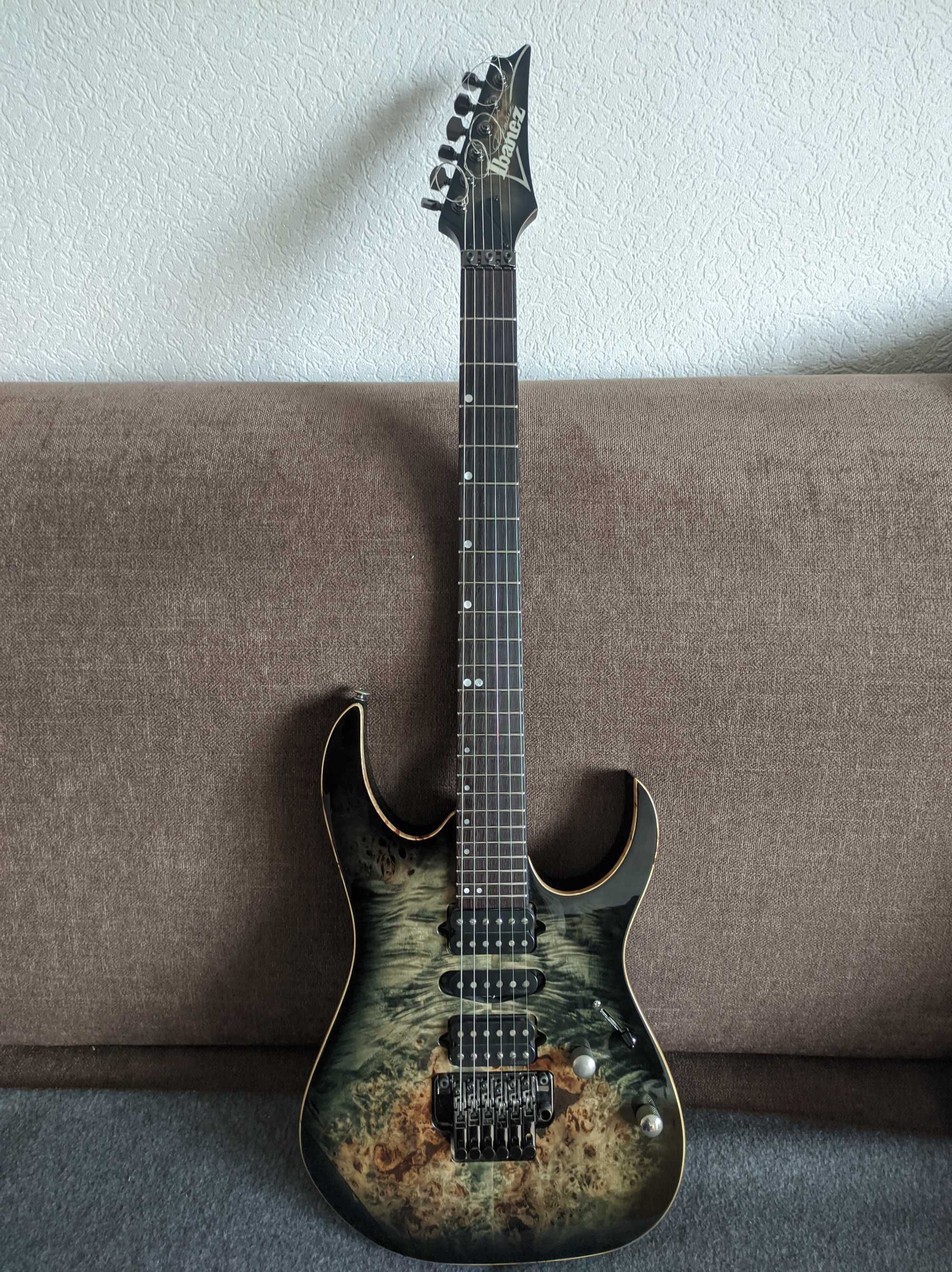 Ibanez RG 1070 PBZ CKB (Dimarzio, Stalowe progi, Poplar burl top)