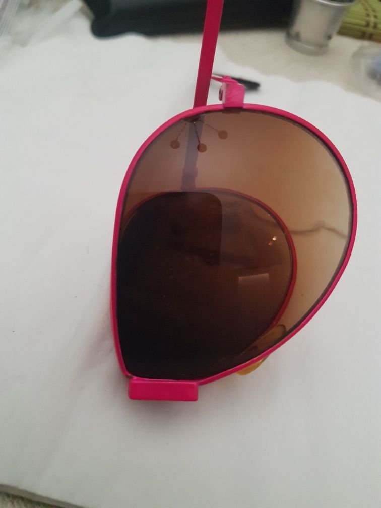 Real vintage, różowe okulary przeciwsłoneczne,  skladane okulary