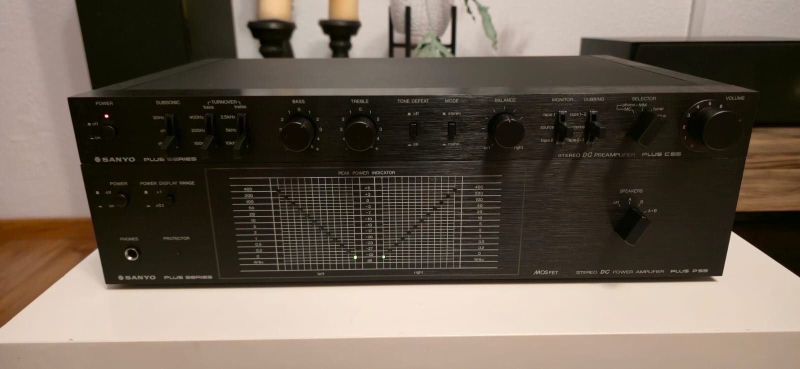 Zestaw Sanyo Amp Plus P55 Preamp Plus C55 Tuner Plus T55.