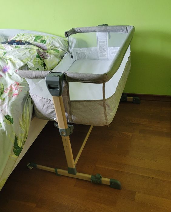 Łóżeczko dostawne, dostawka Kinderkraft Neste Air Grey Wood