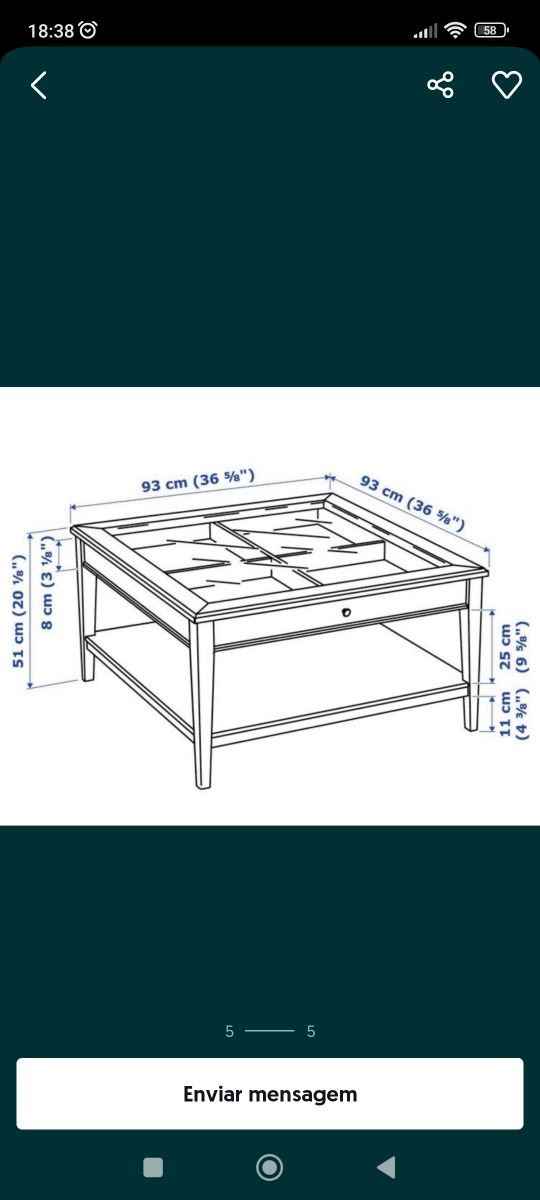 Mesa Centro Ikea Liatorp