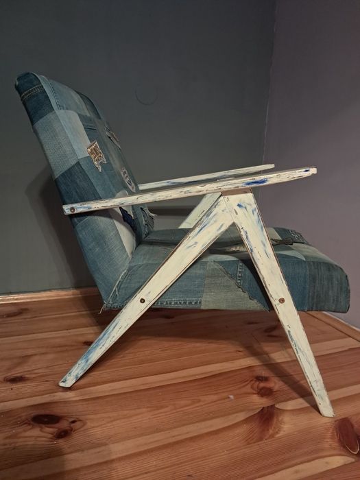 Fotel Var B-310 Chierowski obszyty w jeans