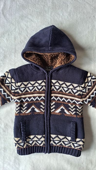 Śliczny ciepły sweter rozpinany jak kurtka polar Primark r.116