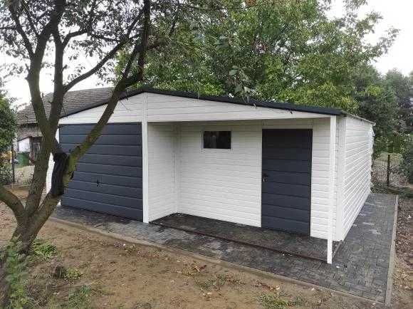 Garaż Blaszany 6x6 od producenta na wymiar. Dodatki drzwi boczne,okno.