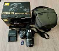 Фотоаппарат Nikon D3300 18-55mm VR II Kit Black + Flash+Cумка (Новий)