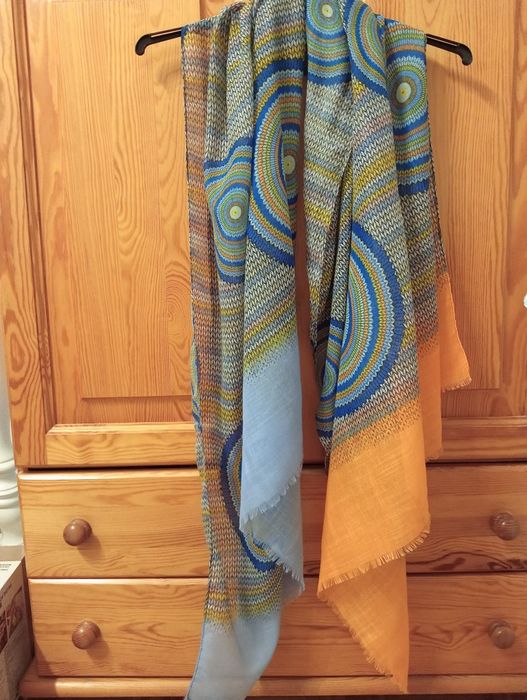 Elegancki szal, wiskoza i bawełna