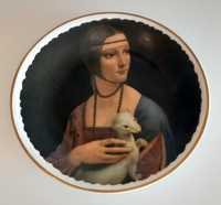 Talerz, porcelana Wawel, dama z gronostajem prl vintage