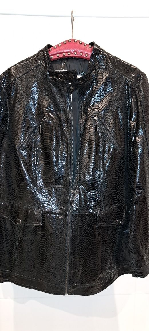 Kurtka Ulla Popken skóra 46 XL -XXL