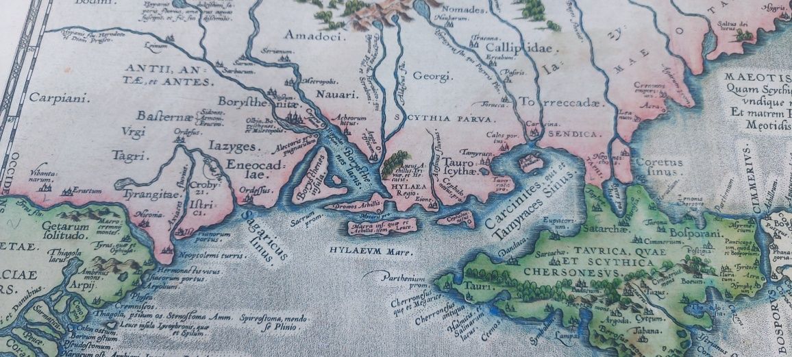 Карта Черного моря (Понт Эвксинский), Северного Причерноморья и Крыма