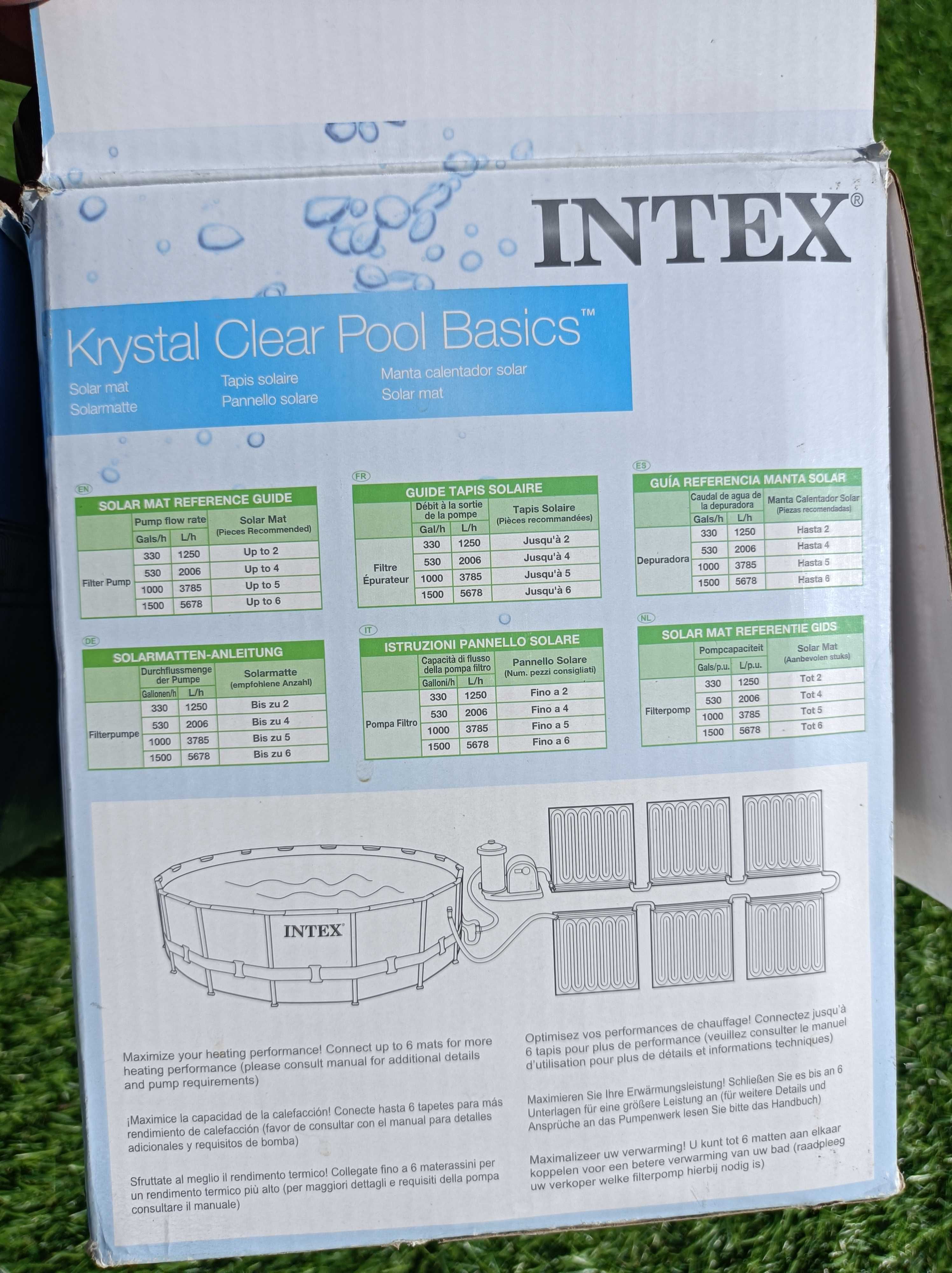 Tapete Solar Aquecimento Intex p/piscinas Exteriores ( 2 unidades)