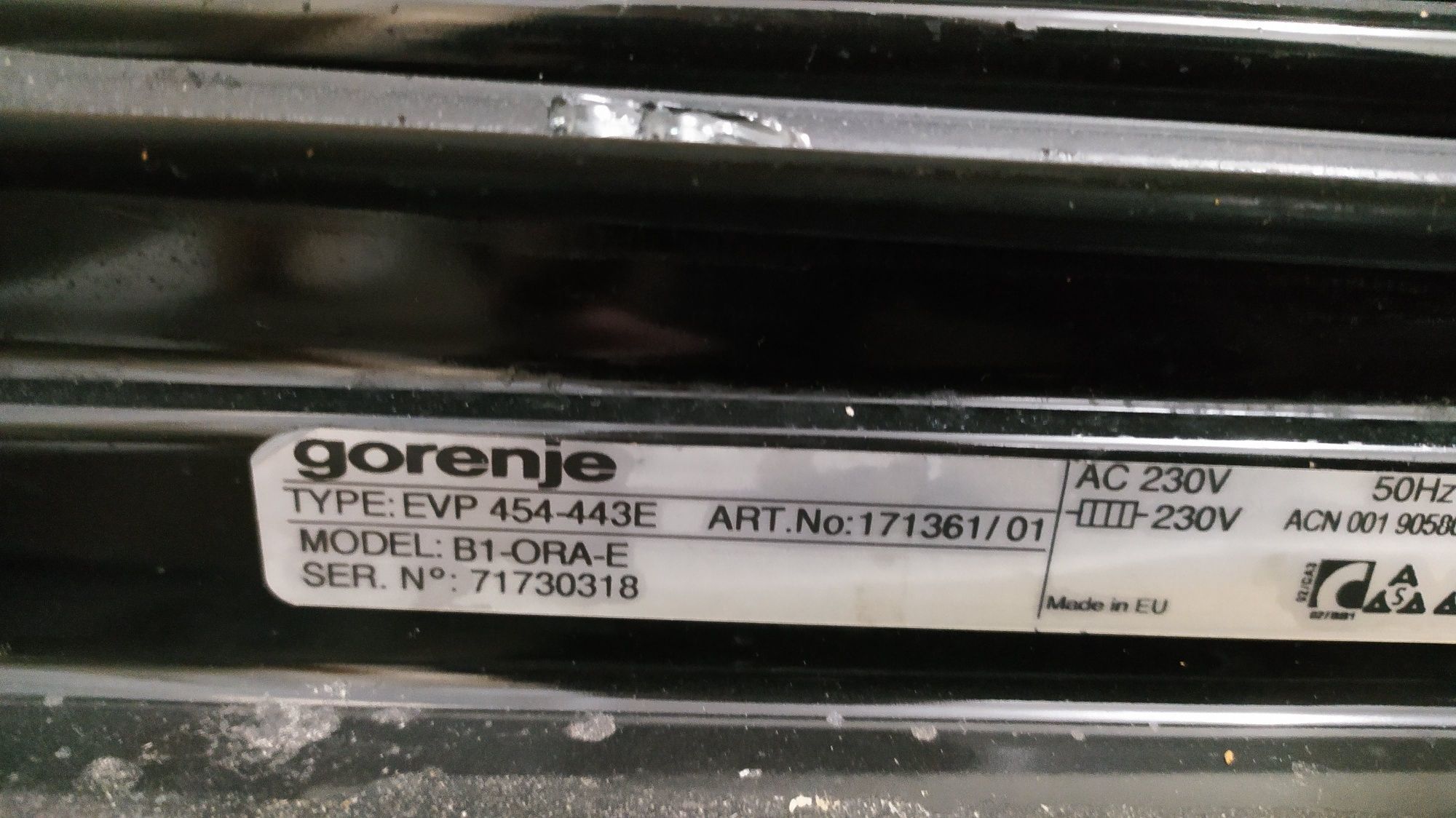 Gorenje EVP454-443E na części- zbita szyba