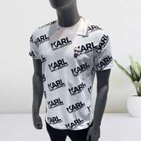 Karl Lagerfeld брендовая мужская футболка люкс велюр