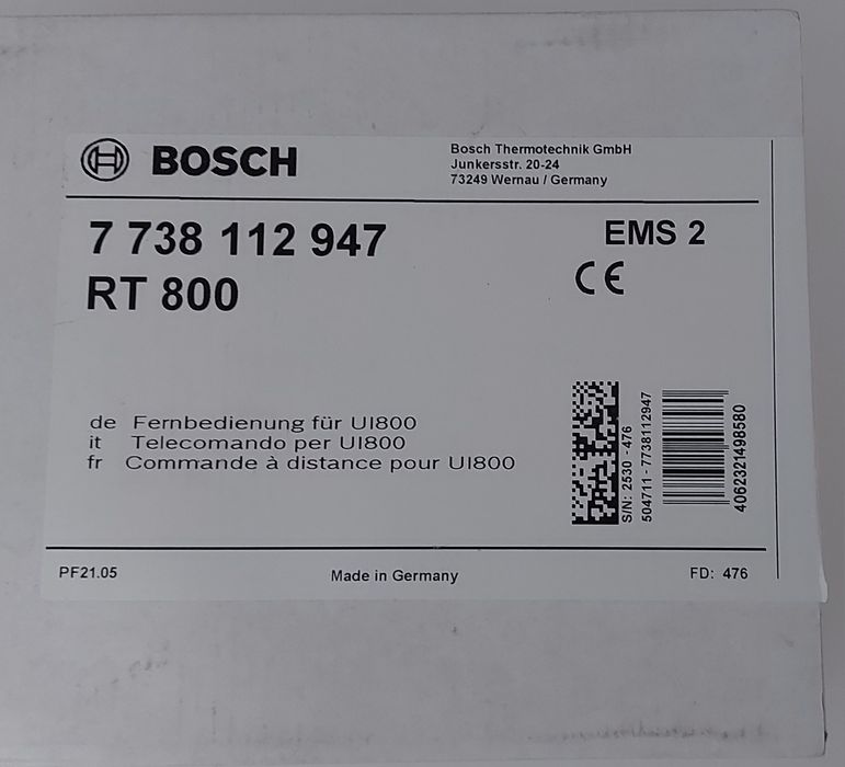 BOSCH Pokojowy Regulator Przewodowy RT800