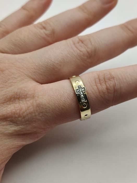 Złoty Pierścionek Różaniec R.17 Pr.585 Nowy Zapraszamy