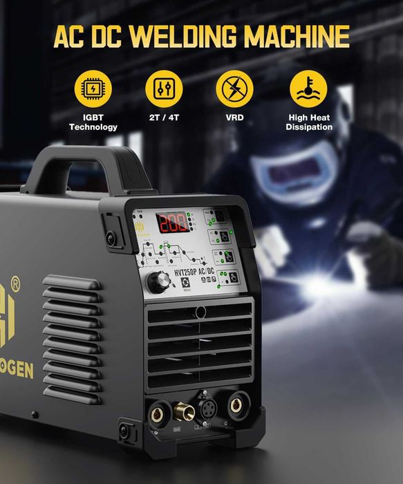 Spawarka TIG HZXVOGEN AC DC z impulsem, spawarka TIG aluminiowa 200 A