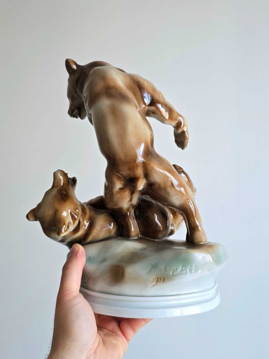 Niedźwiedzie porcelana Zsolnay Węgry