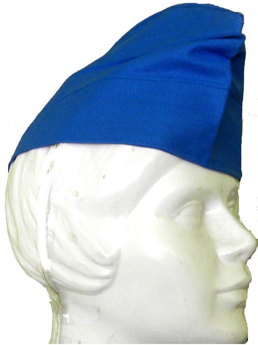 Furażerka -bawełniana niebieska z regulacją obwodu 18szt