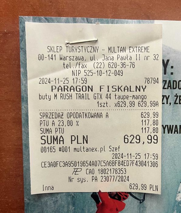 Prawie nowe męskie trekkingi Scarpa Rush Trail GTX 44 na gwarancji