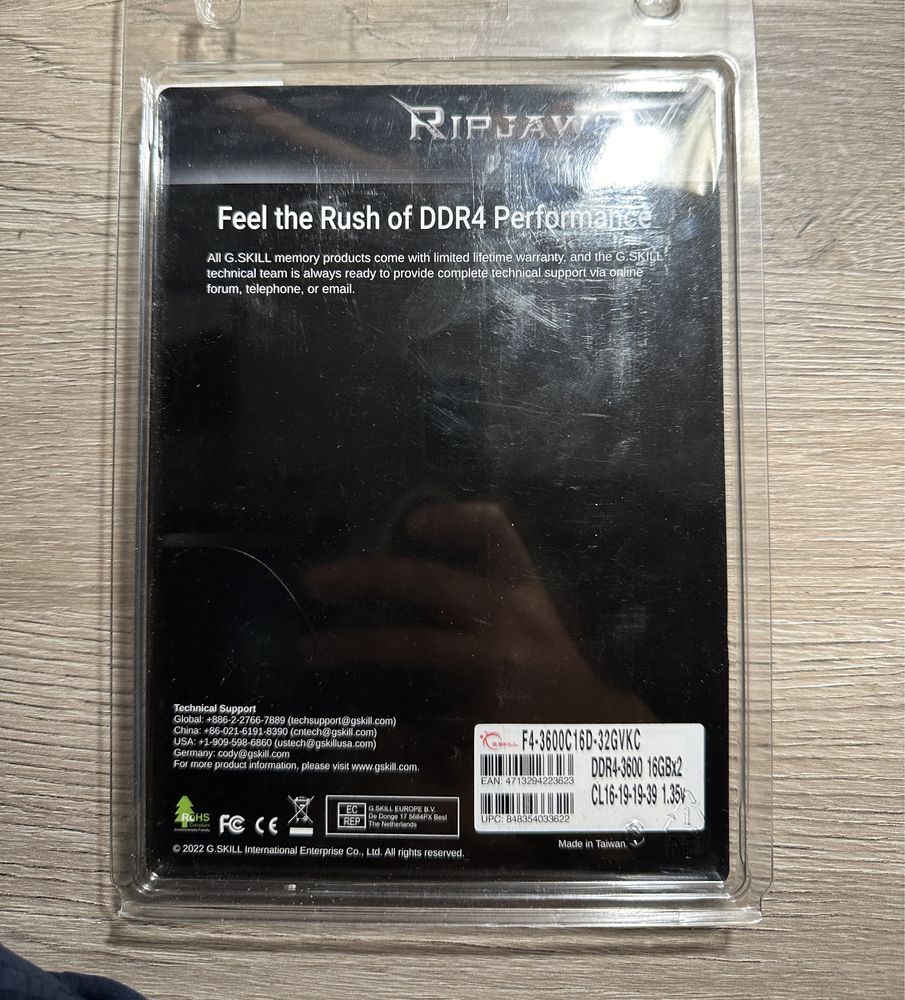 G.SKILL Ripjaws V DDR4 32 GB (2×16 GB) 3600 MHz
