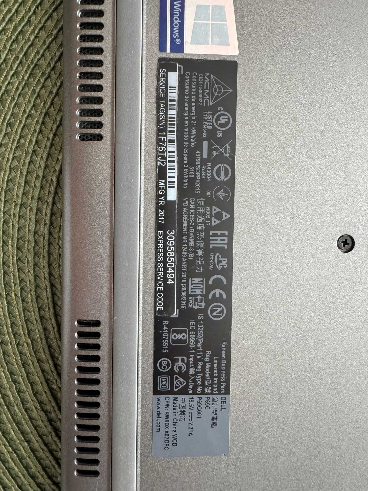 Notebook Dell i7-8550 Inspiron 13 5000 series dotyk 16 GB RAM SSD