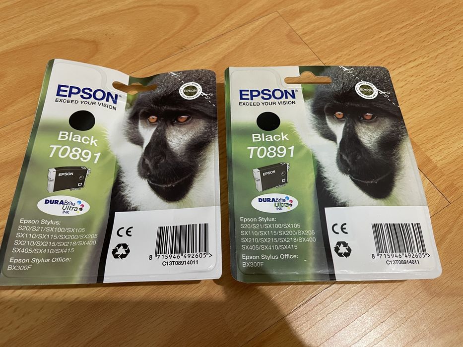2 Tinteiros pretos T0891 para impressora Epson
