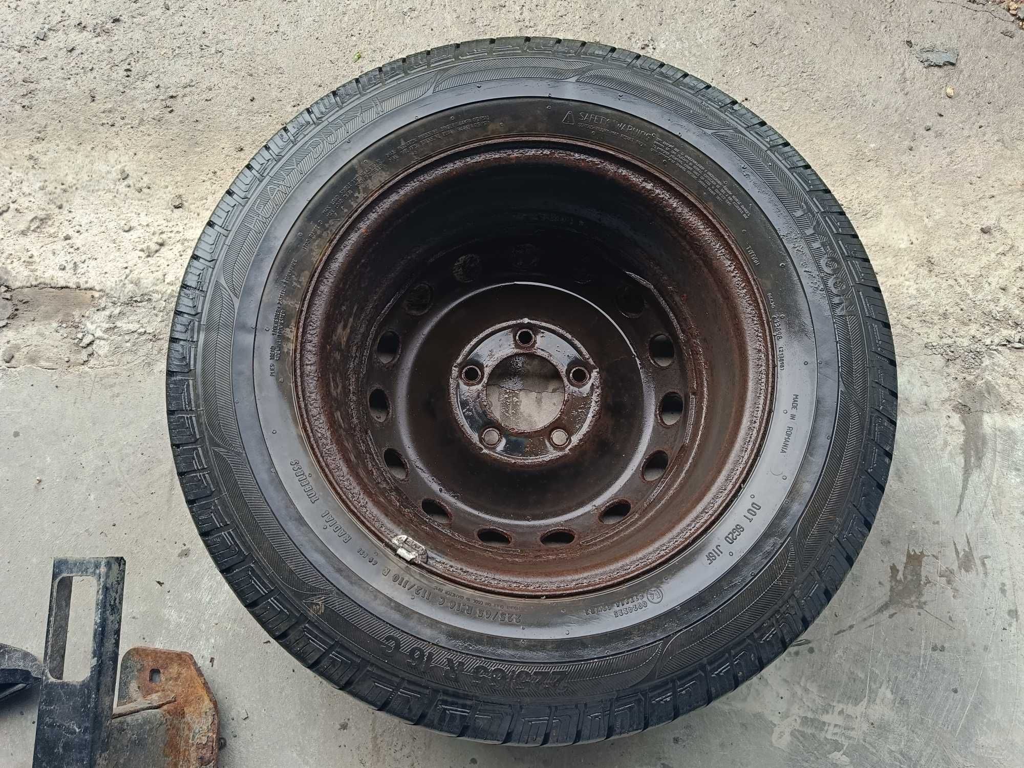 Felga stalowa 6.5x16" 5X130 Opona 225/65R16C Tyfoon z 2018roku