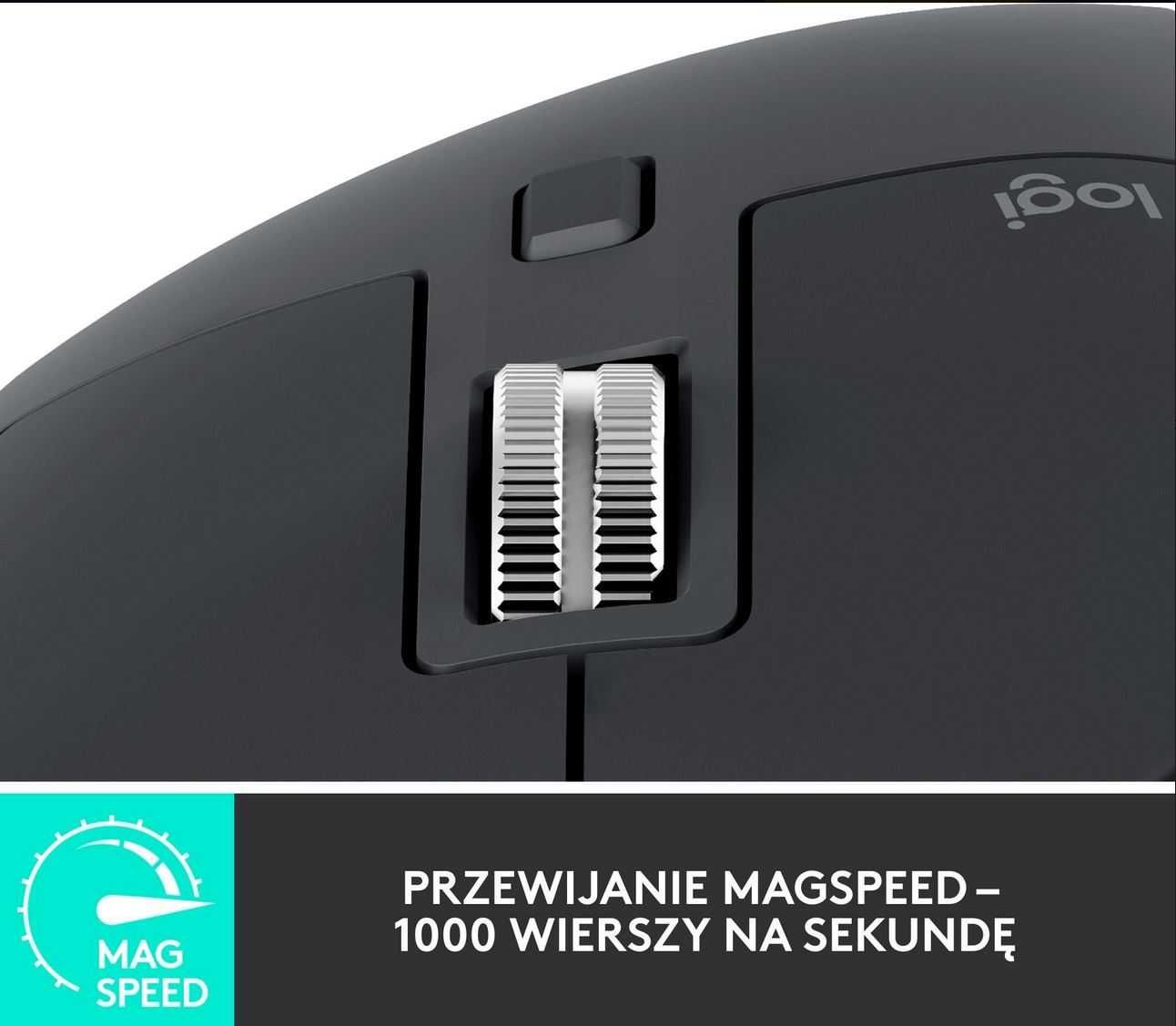 Mysz Logitech MX Master 3S Graphite 8000 DPI, USB C, Super Stan!