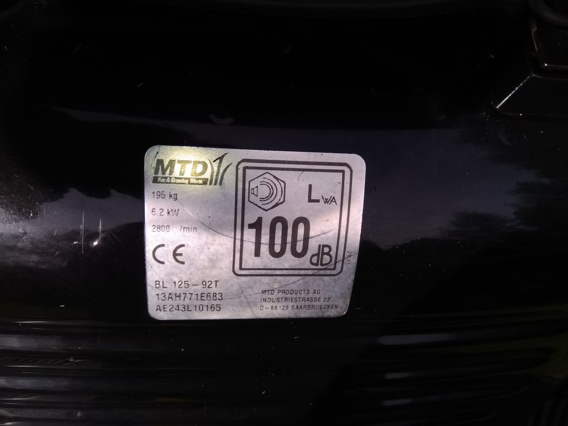 Traktorek kosiarka Mtd 125/92T Black line