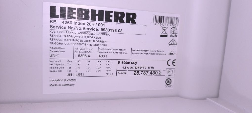 Холодильник без морозильної камери Liebherr KB 4260 BioFresh