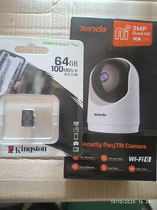 Tenda CP3 V3.0 Câmara IP Wi-Fi  interior, + cartão de 64G, WiFi 6