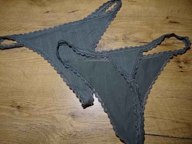 Primark 2 x stringi khaki nowe L