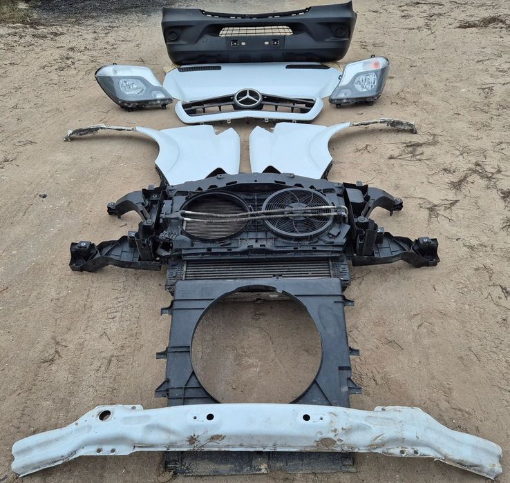 Kompletny Przód Mercedes Sprinter 906 Lift Maska Zderzak Błotniki Lampy Grill Wzmocnienie Belka Chłodnice